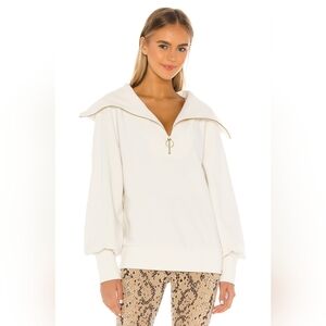 Varley Vine Half Zip Pullover Sweatshirt Women’s Large Cream Off White